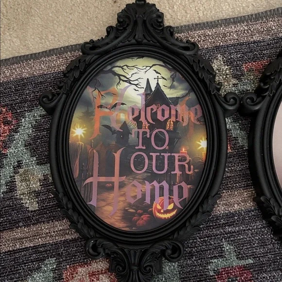 Gothic Black Ornate Wall Art Set - Halloween - Picture 3 of 3